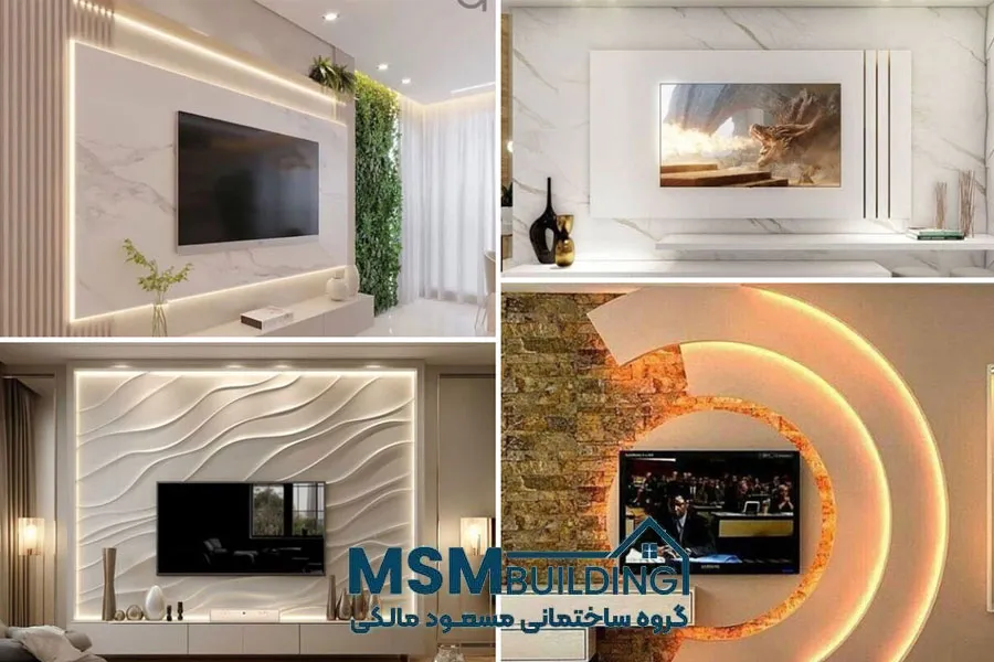 کناف پشت تلویزیون