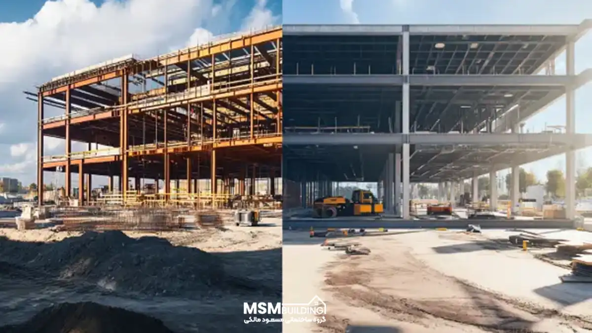 ساخت ویلا با اسکلت فلزی و بتنی