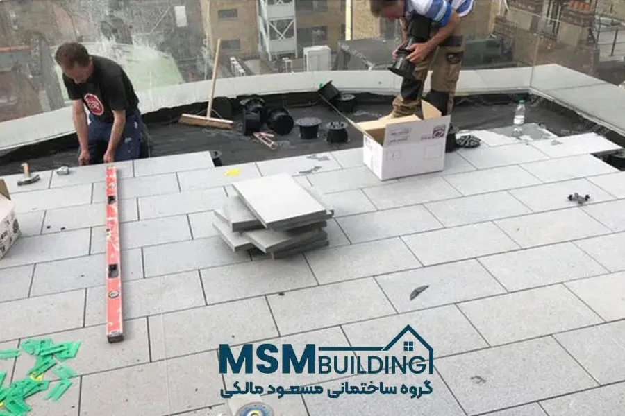 آب بندی پشت بام موزاییکی