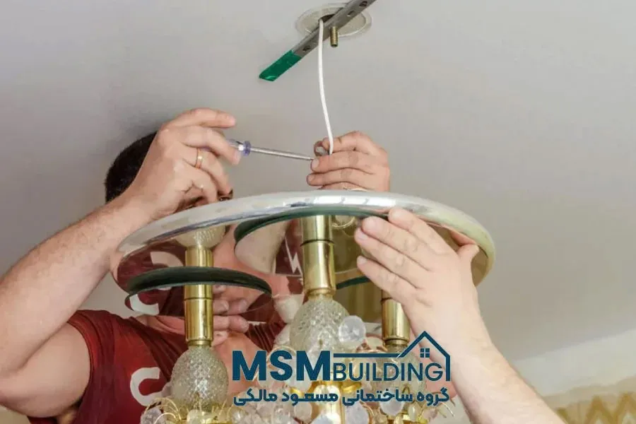 نصب لوستر سنگین در سقف کناف